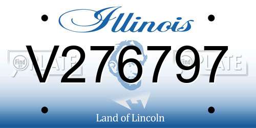 V276797 Illinois License Plate