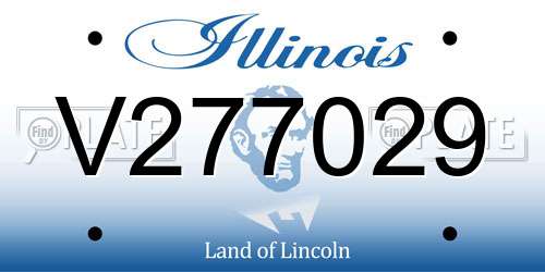 V277029 Illinois License Plate