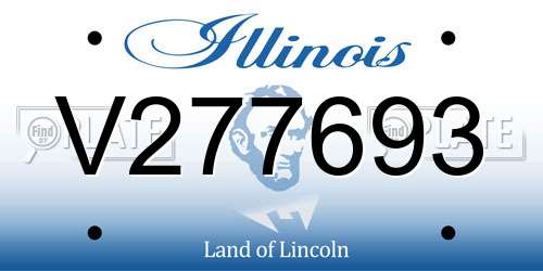 V277693 Illinois License Plate