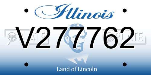 V277762 Illinois License Plate