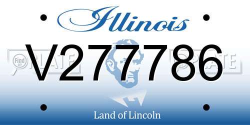 V277786 Illinois License Plate
