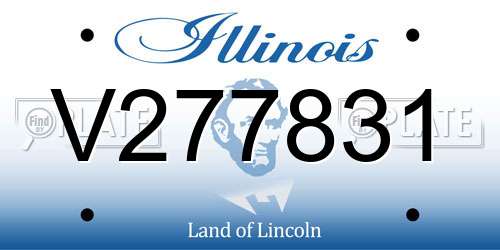 V277831 Illinois License Plate