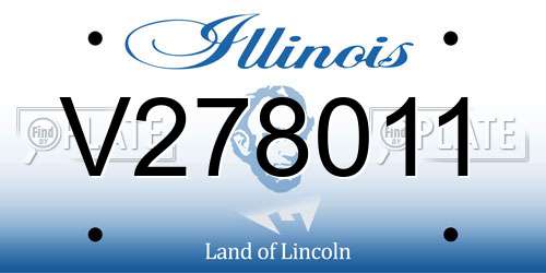 V278011 Illinois License Plate