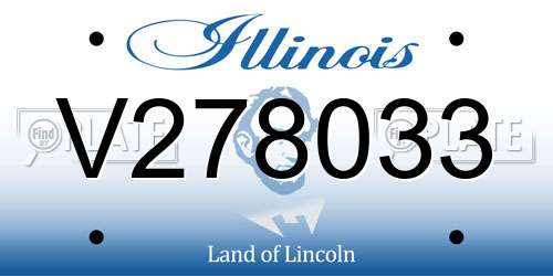 V278033 Illinois License Plate