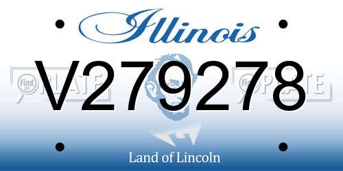 V279278 Illinois License Plate