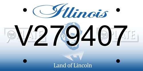 V279407 Illinois License Plate