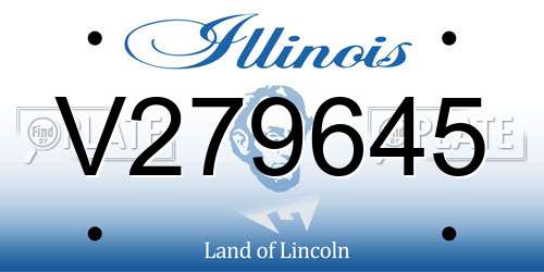V279645 Illinois License Plate