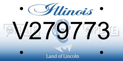 V279773 Illinois License Plate