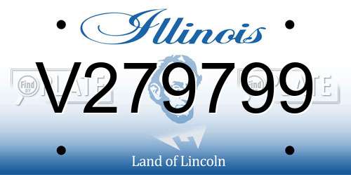 V279799 Illinois License Plate