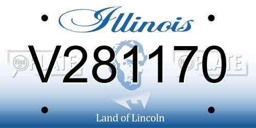 V281170 Illinois License Plate