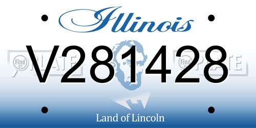 V281428 Illinois License Plate