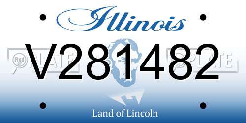 V281482 Illinois License Plate