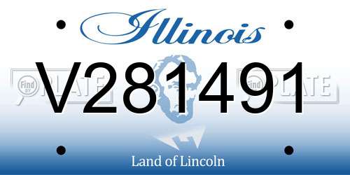 V281491 Illinois License Plate
