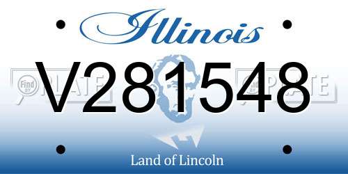 V281548 Illinois License Plate