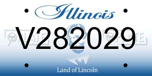 V282029 Illinois License Plate