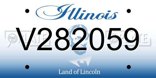 V282059 Illinois License Plate