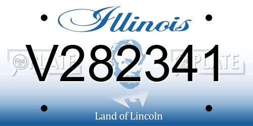 V282341 Illinois License Plate