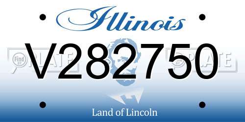 V282750 Illinois License Plate
