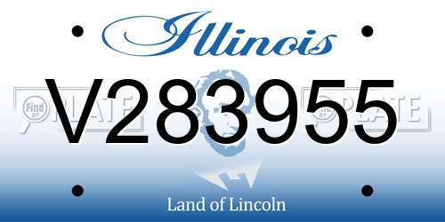 V283955 Illinois License Plate