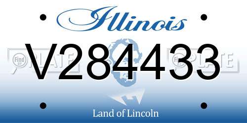 V284433 Illinois License Plate