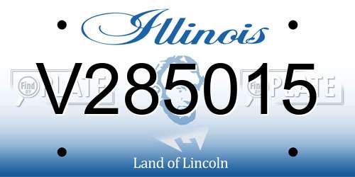 V285015 Illinois License Plate
