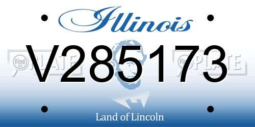 V285173 Illinois License Plate