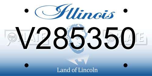 V285350 Illinois License Plate