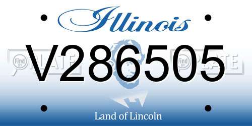 V286505 Illinois License Plate