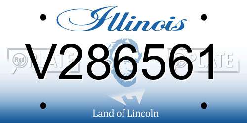 V286561 Illinois License Plate