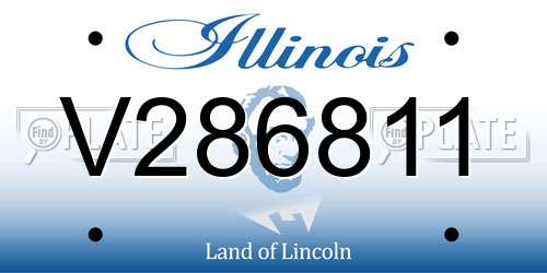 V286811 Illinois License Plate