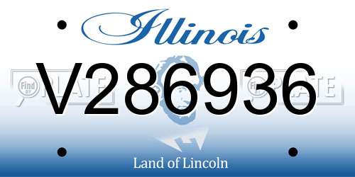 V286936 Illinois License Plate