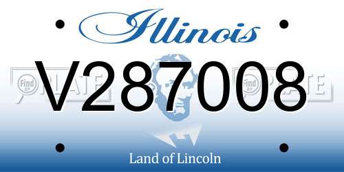 V287008 Illinois License Plate