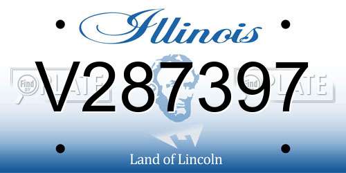 V287397 Illinois License Plate