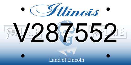 V287552 Illinois License Plate