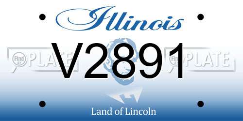 V2891 Illinois License Plate