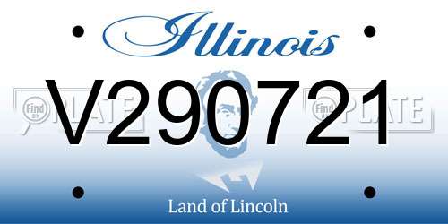 V290721 Illinois License Plate