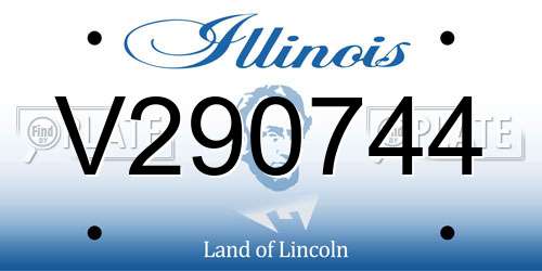 V290744 Illinois License Plate