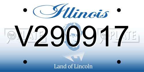 V290917 Illinois License Plate