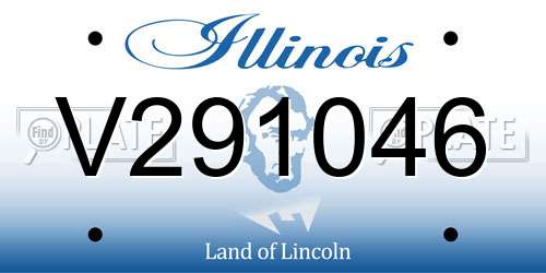V291046 Illinois License Plate