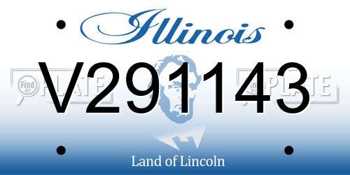 V291143 Illinois License Plate