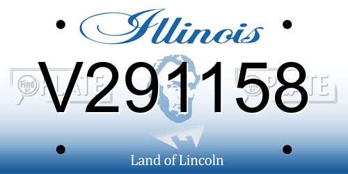 V291158 Illinois License Plate