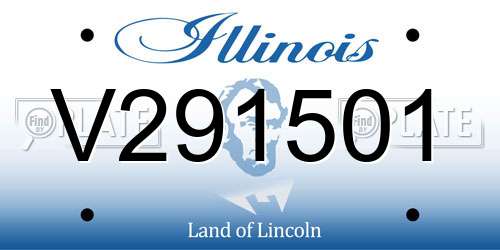 V291501 Illinois License Plate