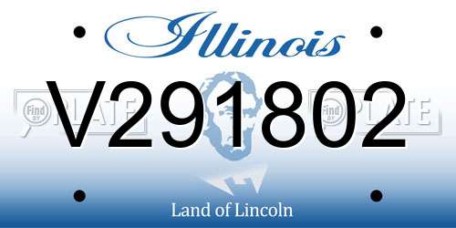 V291802 Illinois License Plate