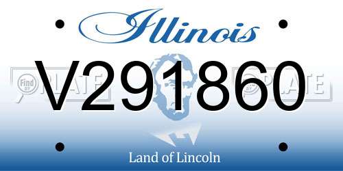 V291860 Illinois License Plate