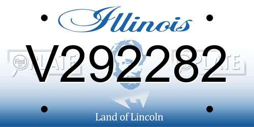 V292282 Illinois License Plate