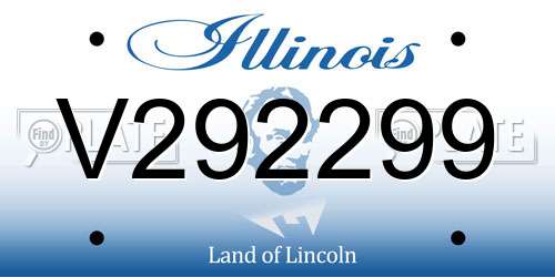 V292299 Illinois License Plate