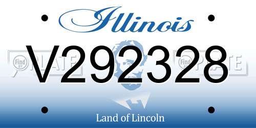 V292328 Illinois License Plate