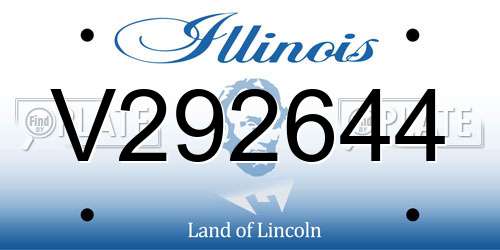 V292644 Illinois License Plate