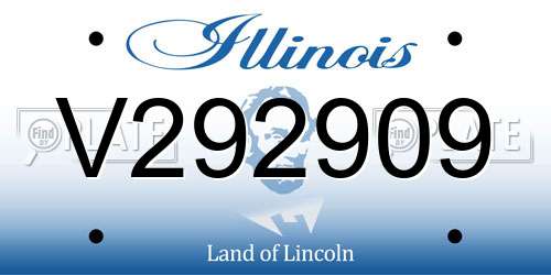V292909 Illinois License Plate