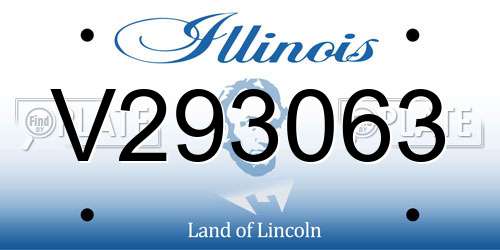 V293063 Illinois License Plate